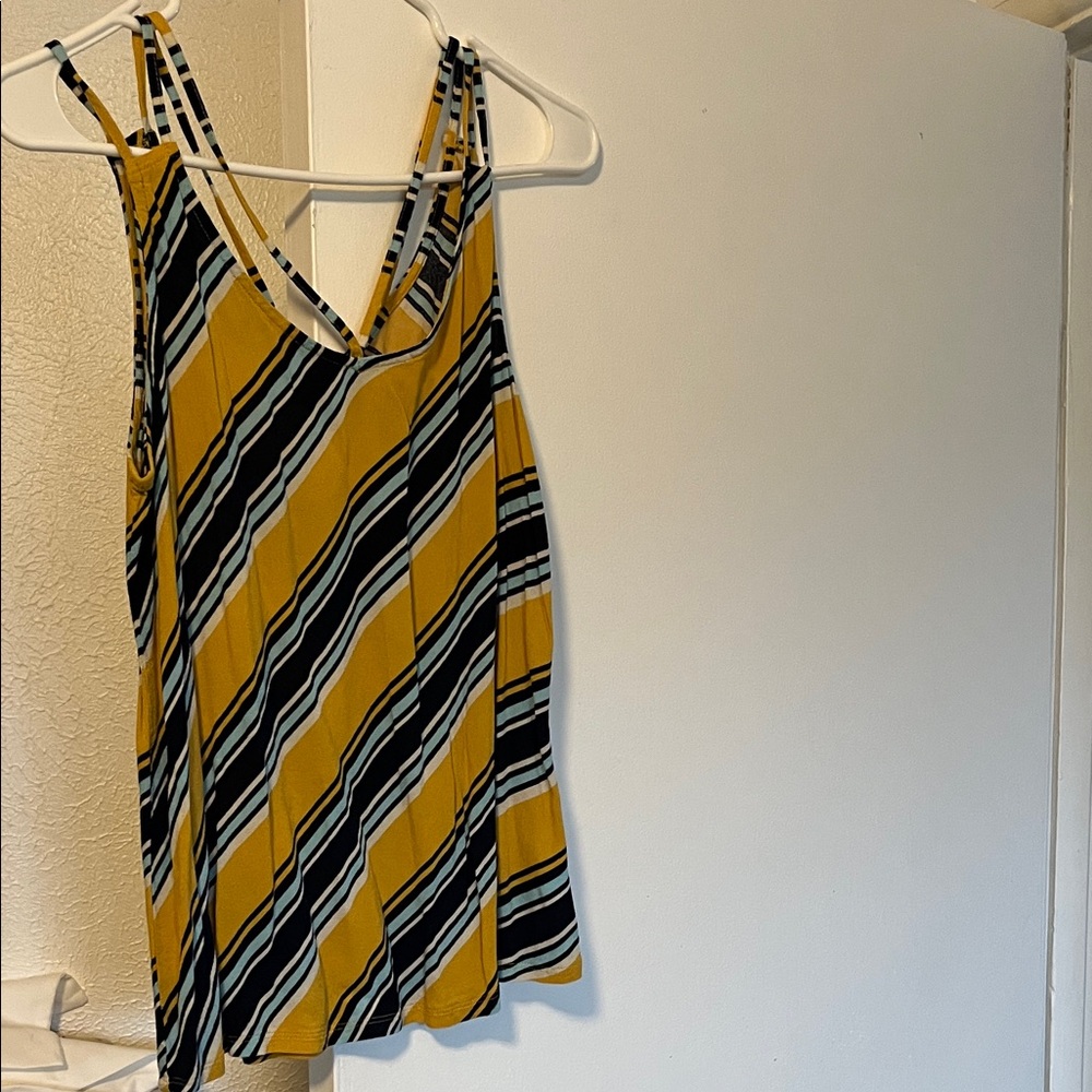 Maurices Yellow and Black Striped Camisole